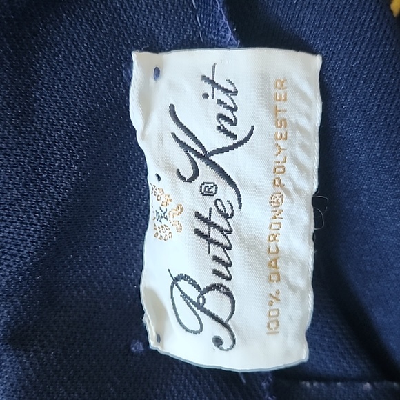 Butte Knit Vintage navy/green/orange/yellow stripe no sleeve maxi dress - Picture 5 of 7